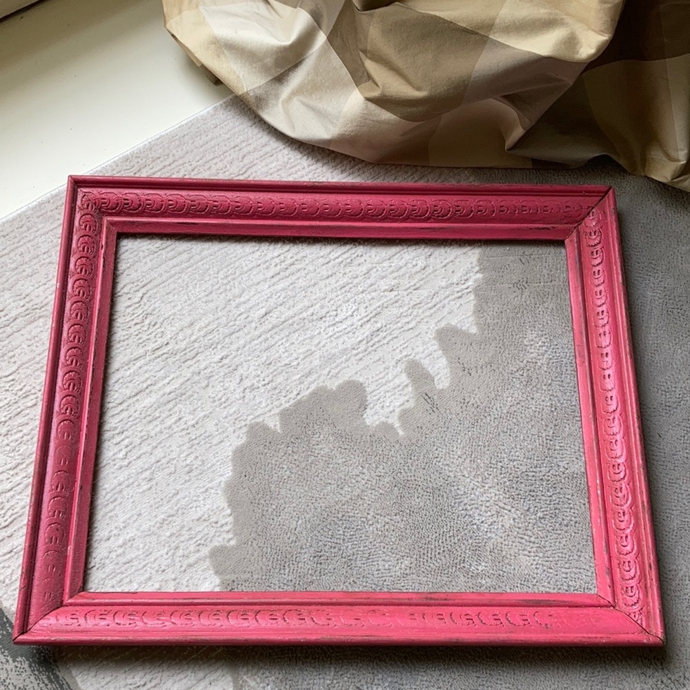 Frame it!  Antique wooden painted frame